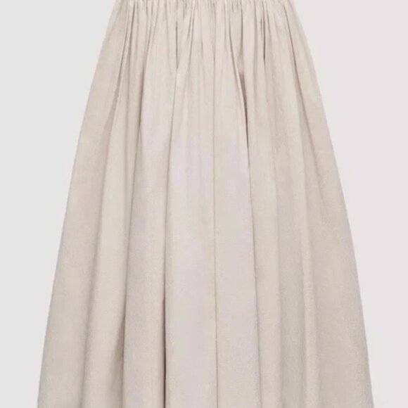 NWT ZARA RUFFLY WAIST SKIRT WHIT POCKETS - Picture 11 of 15